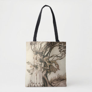 Den gamla kvinnan i skogen av Arthur Rackham Tygkasse