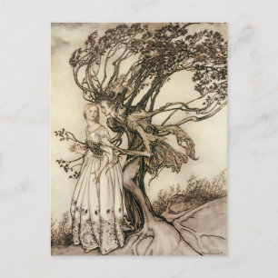 Den gamla kvinnan i Wood av Arthur Rackham Vykort