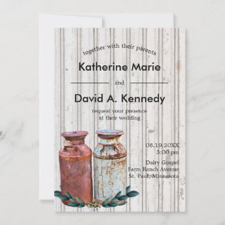 Den gamla Land-Mjölk-kanalen i Bröllop Rustim-anlä Inbjudningar