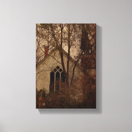 Den gamla övergivna kyrkan canvastryck