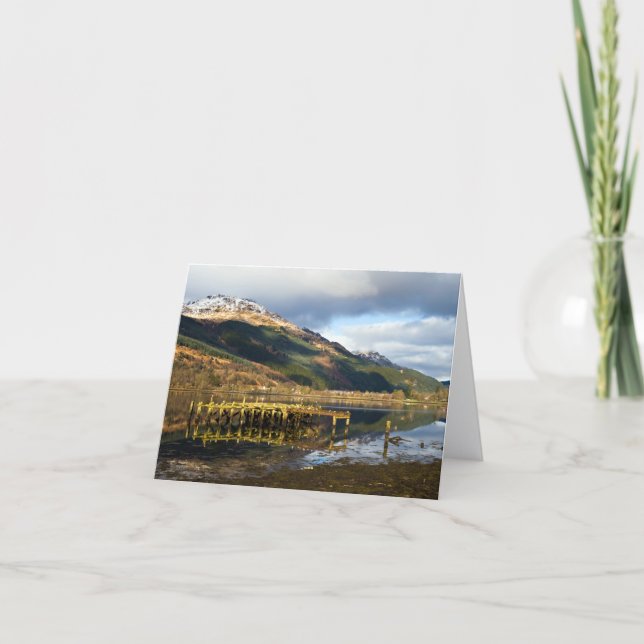Den gamla piren, Loch Long, Arrochar Greeting card Kort (Framsida)