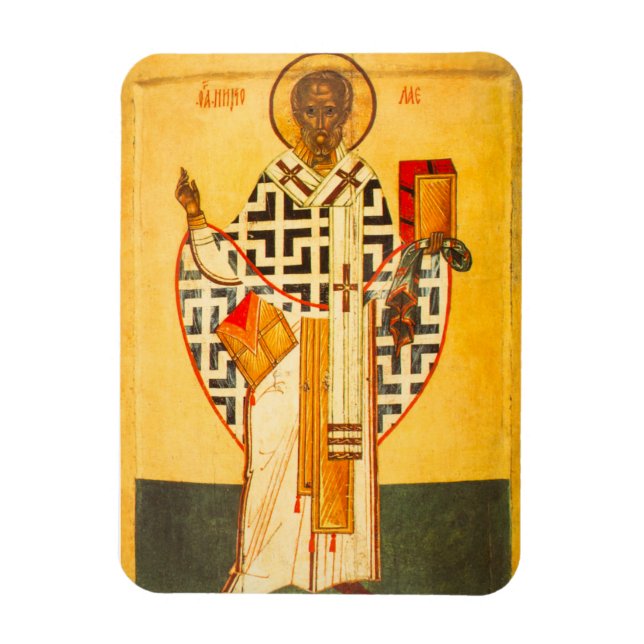 Den gamla ryska ikonen St.Nicholas Magnet (Vertikal)