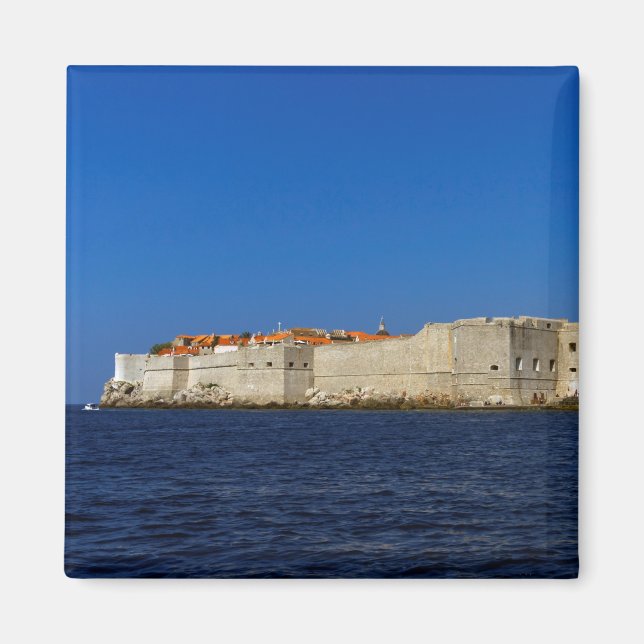 Den gamla staden Dubrovnik i Kroatien Magnet (Framsidan)