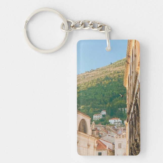 Den gamla staden Dubrovnik Nyckelring (Framsidan)