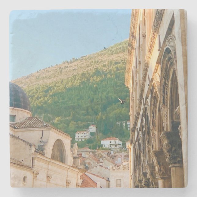 Den gamla staden Dubrovnik Stenunderlägg (Framsidan)