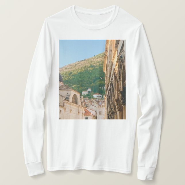 Den gamla staden Dubrovnik T Shirt (Design framsida)