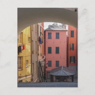 Den gamla staden Genua i Italien Vykort