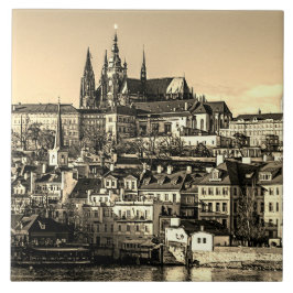 Den gamla staden Prag. Tjeckien. Kakelplatta