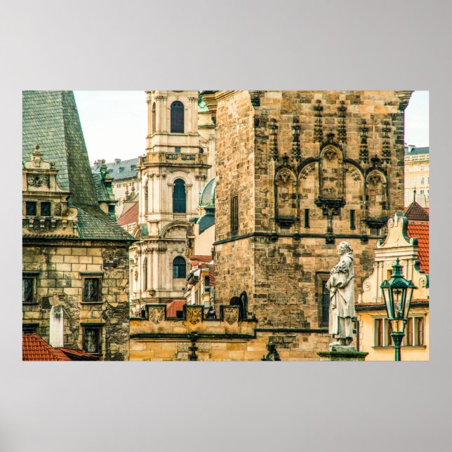 Den gamla staden Pragueantin,arkitektur,byggdin Poster (Framsidan)