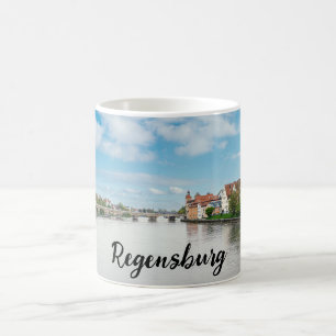 Den gamla staden Regensburg, Tyskland Kaffemugg