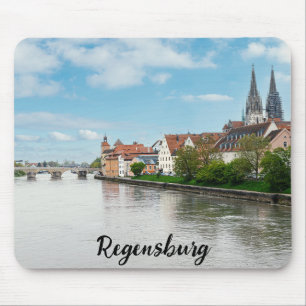 Den gamla staden Regensburg, Tyskland Musmatta