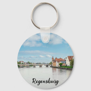 Den gamla staden Regensburg, Tyskland Nyckelring
