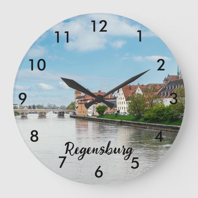 Den gamla staden Regensburg, Tyskland Stor Klocka (Framsida)