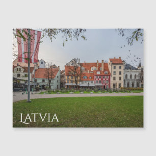 Den gamla staden Riga på hösten