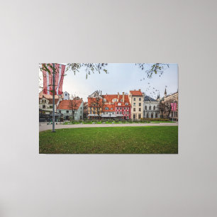 Den gamla staden Riga på hösten Canvastryck