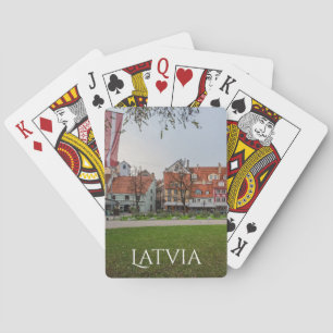 Den gamla staden Riga på hösten Casinokort