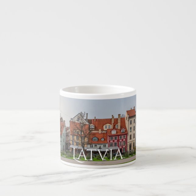 Den gamla staden Riga på hösten Espressomugg (Framsidan)
