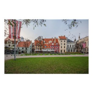 Den gamla staden Riga på hösten Fototryck