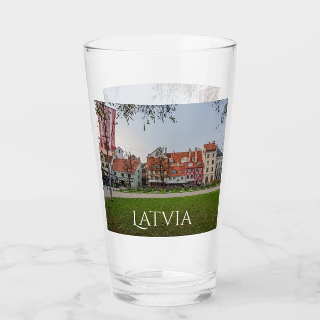 Den gamla staden Riga på hösten Glaskopp (Framsida)