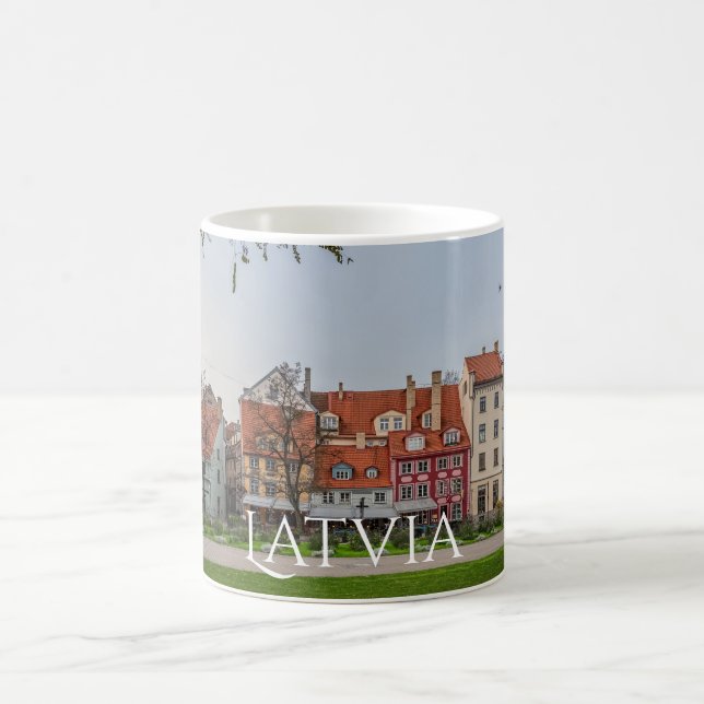 Den gamla staden Riga på hösten Kaffemugg (Center)