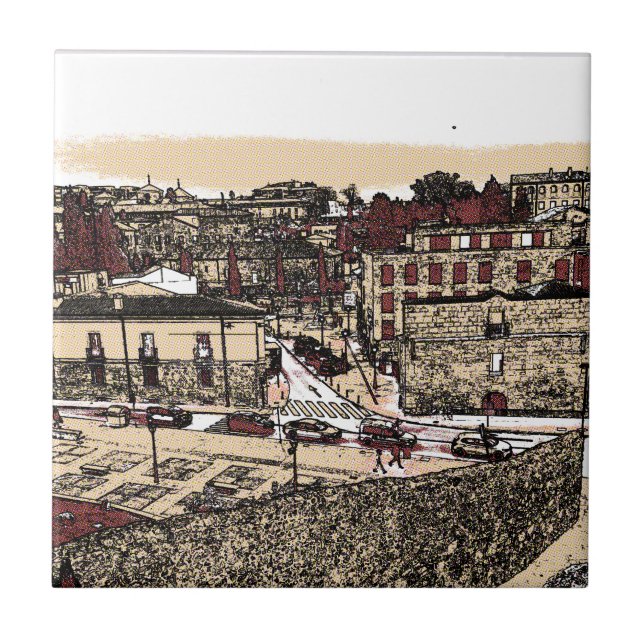 Den gamla staden Salamanca Spanien Kakelplatta (Framsidan)
