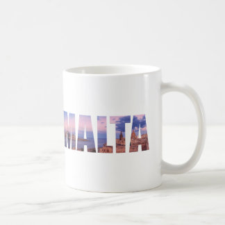 Den gamla staden Valletta och hamntexten i Malta Kaffemugg