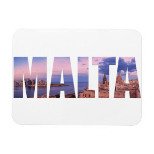 Den gamla staden Valletta och hamntexten i Malta Magnet