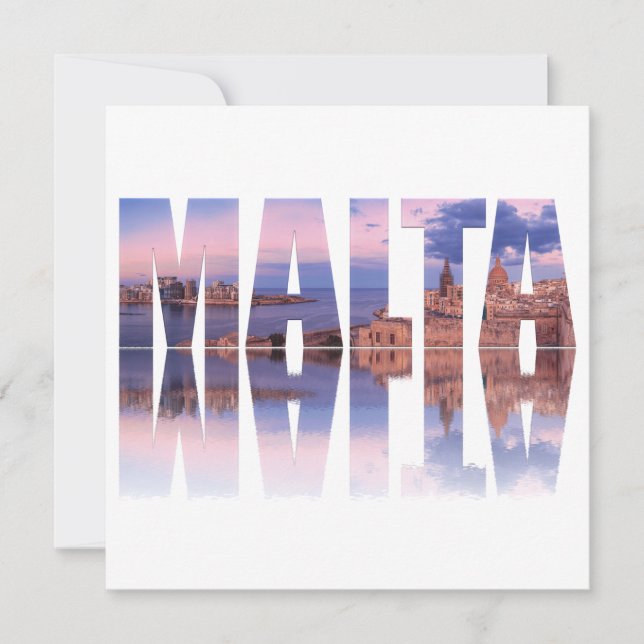 Den gamla staden Valletta, som ligger i Maltas tex (Framsida)