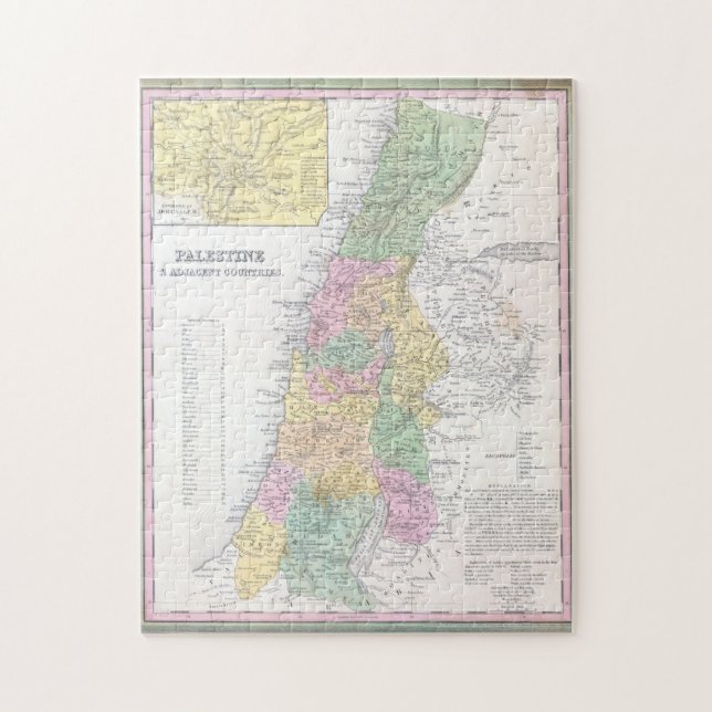Den gamla staten Palestina-Karta 1836 Pussel (Vertikal)