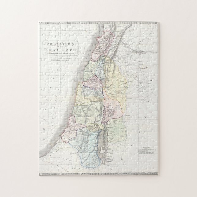 Den gamla staten Palestina-Karta 1852 Pussel (Vertikal)