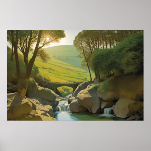 Den gamla stenbron poster