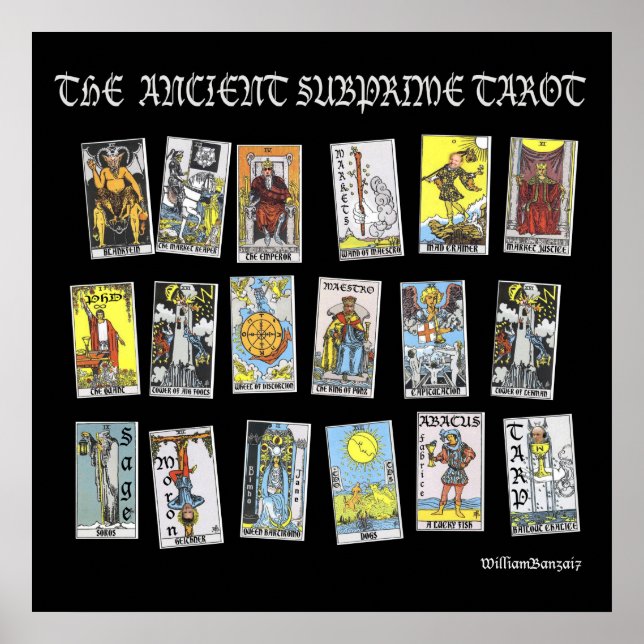 Den gamla subprime-Tarot Poster (Framsidan)