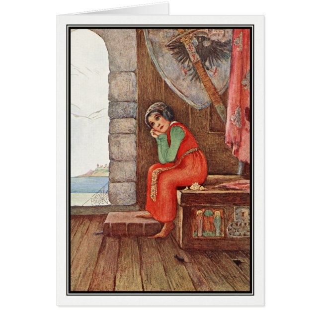 Den gamla tävlingen av Millicent Sowerby Hälsningskort (Framsidan)