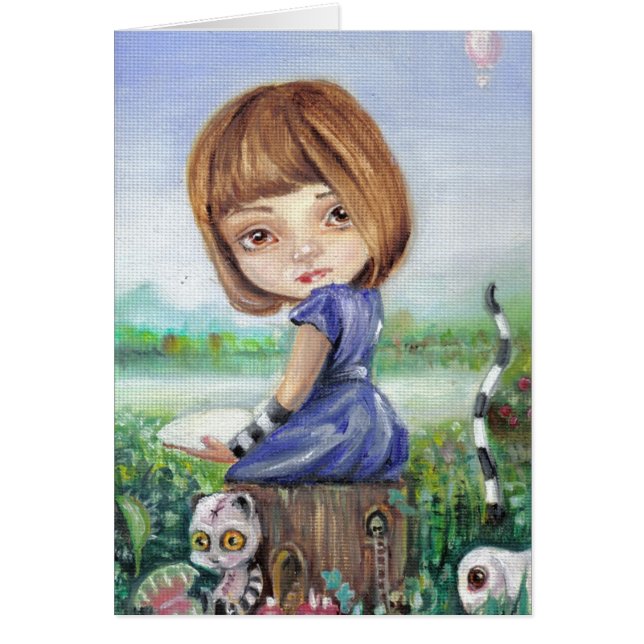 Den gamla träd-klumpen. hälsningskort (Framsidan)