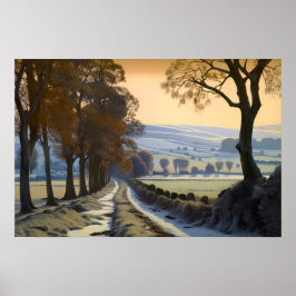 Den gamla vägen land poster