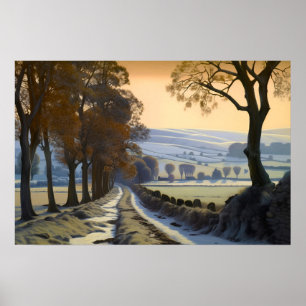 Den gamla vägen land poster