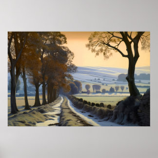 Den gamla vägen land poster