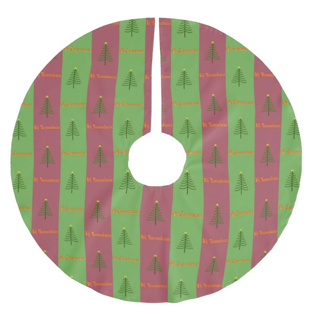 Den gamla världen Julgran Mönster Evergreen Julgransmatta Borstad Polyester (Framsidan)