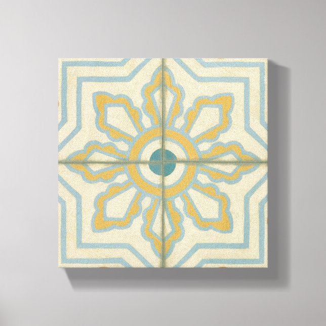 Den gamla världsdekorativa plattan Mönster Canvastryck (Framsida)