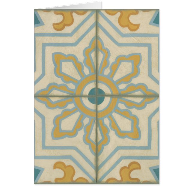 Den gamla världsdekorativa plattan Mönster Hälsningskort (Framsidan)