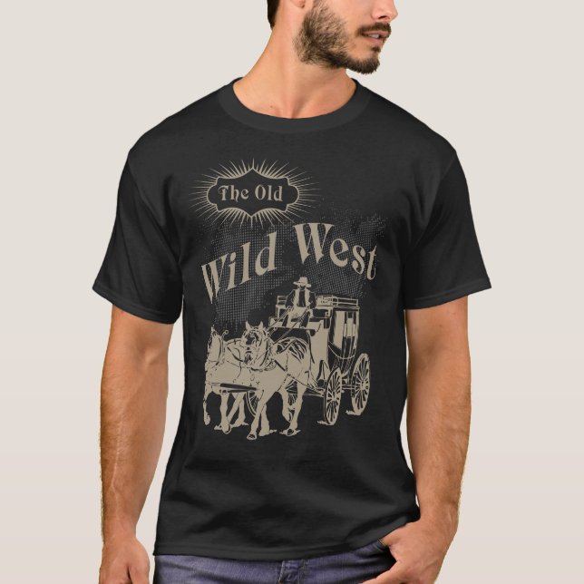 Den gamla Vilda western T Shirt (Framsida)