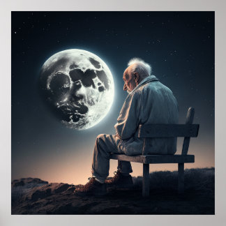 Den gamle mannen som känner sig ensam poster-3- poster