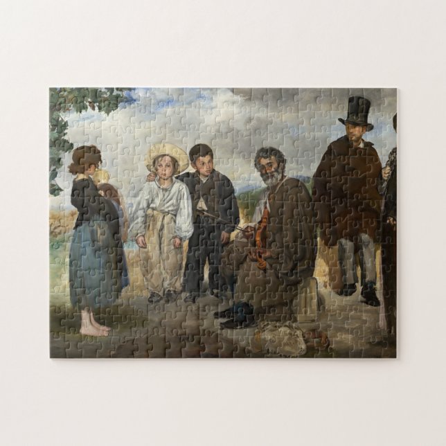 Den gamle musikern av Edouard Manet Pussel (Horisontell)
