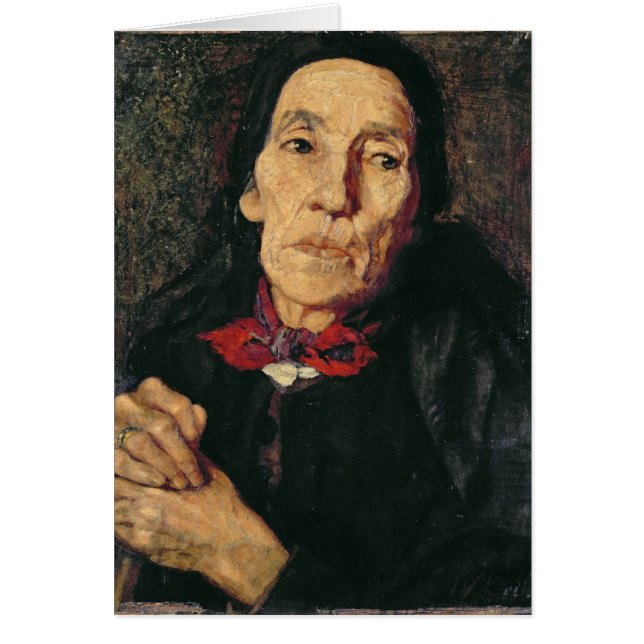 Den gammala bonden, 1875 hälsningskort (Framsidan)