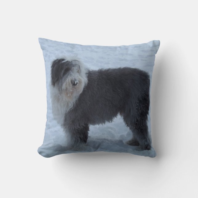 Den gammala engelska sheepdogen kudder - kudde (Framsida)