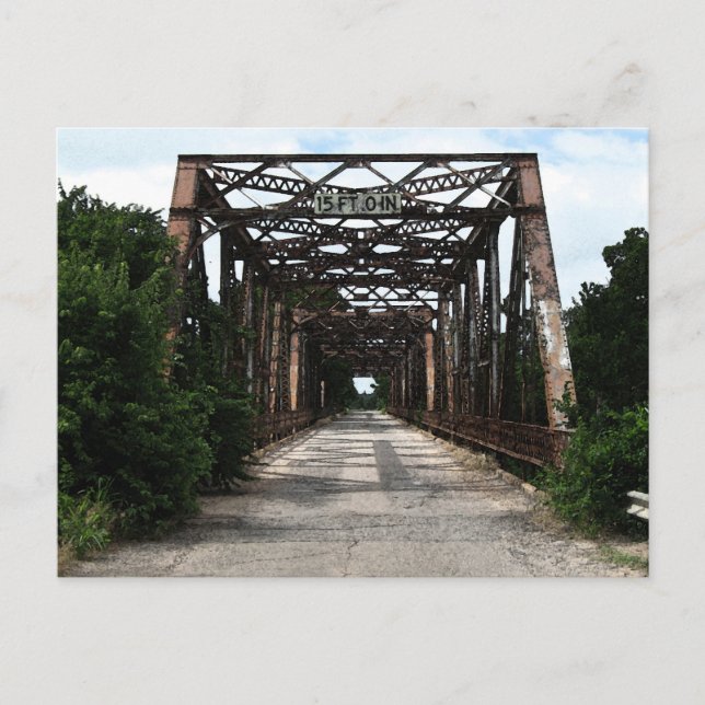 Den gammala floden överbryggar vykort (Framsida)