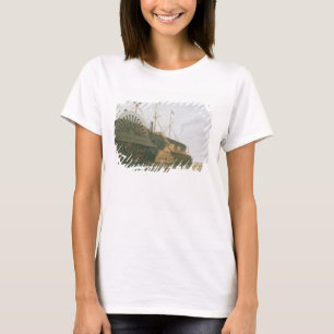 Den gammala frigaten HMS Agamemnon med henne väge Tee