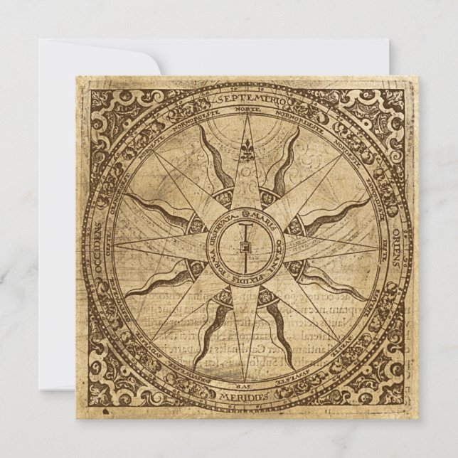 Den gammala kompasset steg inbjudningar (Framsida)