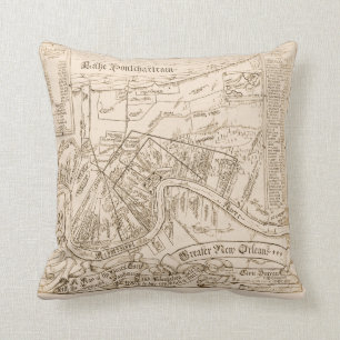 Den gammala New Orleans kartan, tillfogar text Kudde