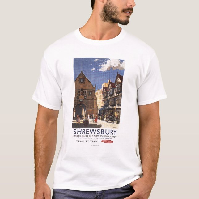 Den gammala saluhallen beskådar den brittiska t-shirt (Framsida)